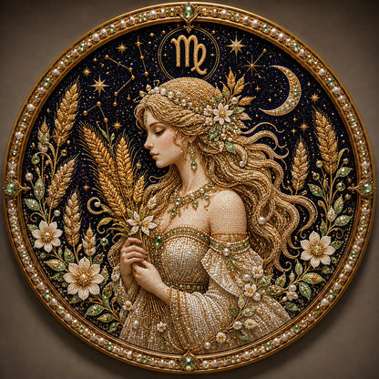 🔥 LAST DAY 49% OFF – ✨ Premium 3D Pearl 12 Zodiac Signs Art Kit | Luxury Flocked Canvas with Scratch-Resistant Non-Fading Pearl Beads DIY Handmade Astrology Decor ♈🌙💎