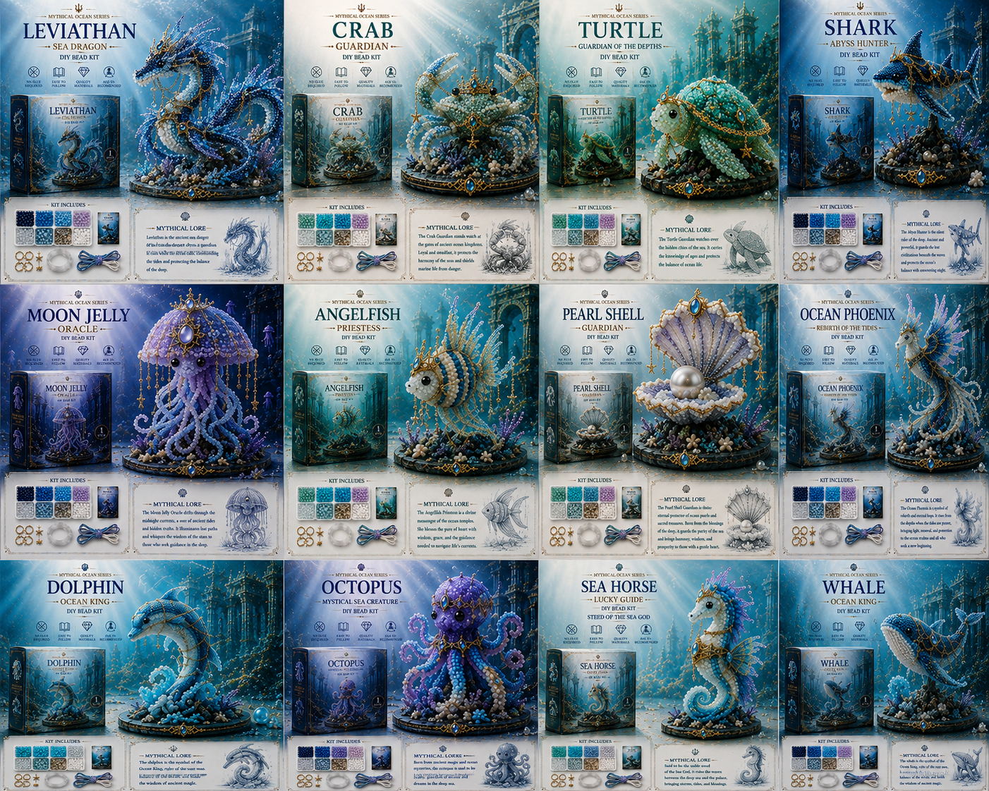🔥Last Day: BUY 3 GET 1 FREE🌊 Mythical Ocean DIY Bead Kit