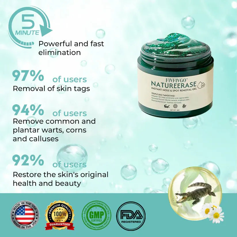 ✅ Official Store: FivfivgoTM NatureErase Instant Mole & Spot Removal Gel