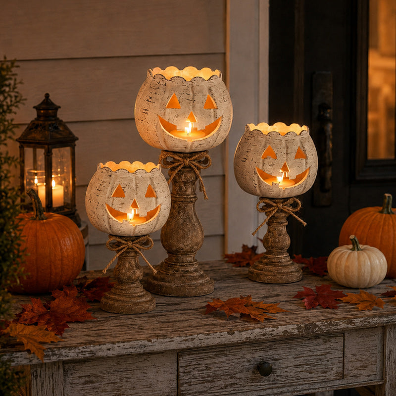 🕯️ Create the coziest autumn atmosphere in your home: Pumpkin Candlestick 🎃
