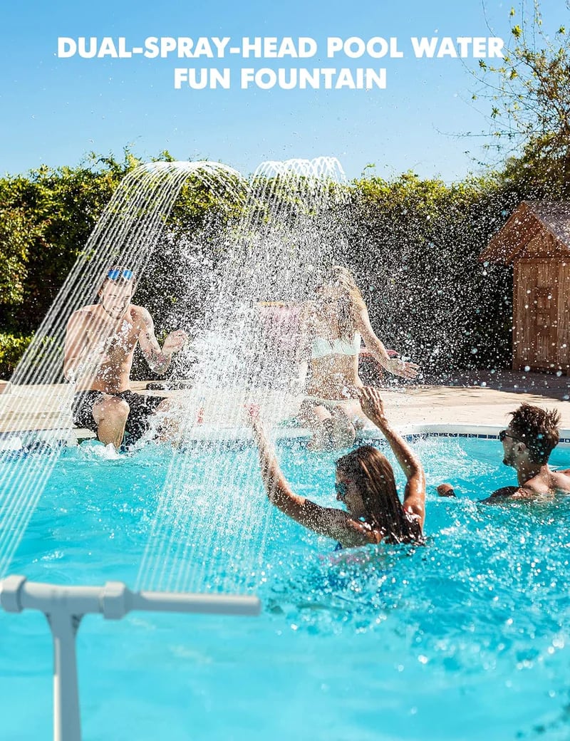 🌟 New Series — Pool Fountain for Above-ground Pool & Inground Pool Outdoor Waterfall Spray Installation✨ | 🚚BUY 2 FREE SHIPPING!!!