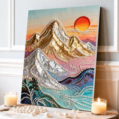 DIY Self-Adhesive Pearl Canvas Art for Elegant Wall Decor
