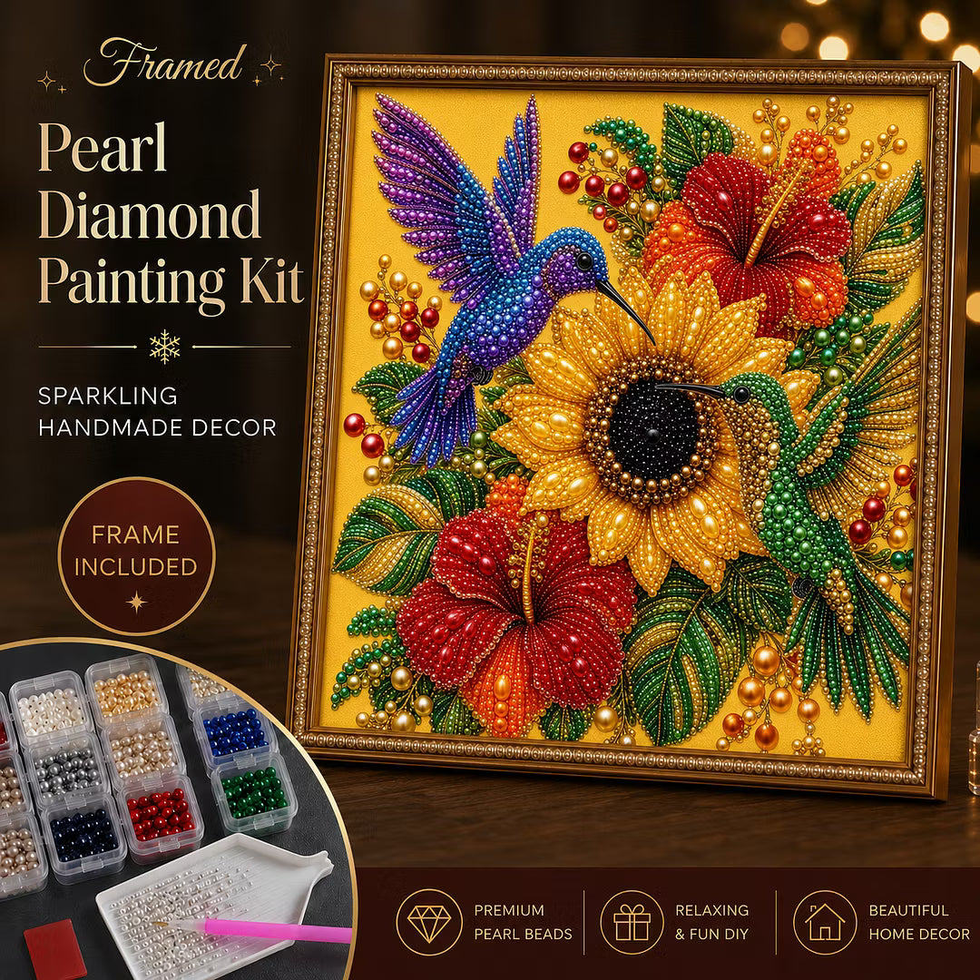 DIY Framed Hummingbird Pearl Art Kit