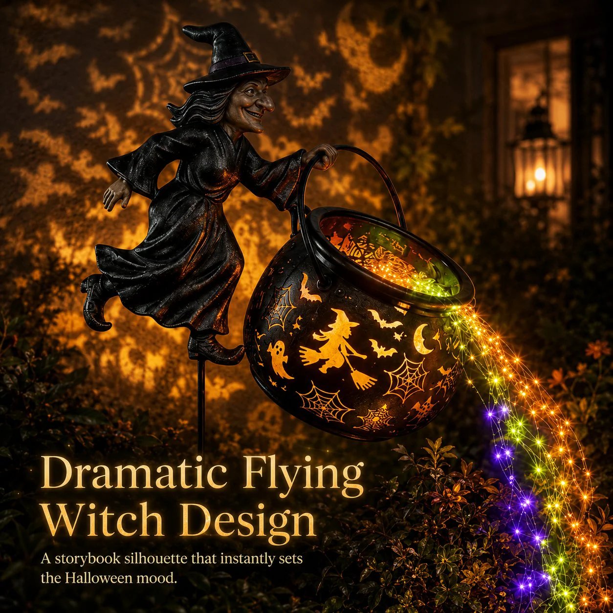 🔥Limited-time offer: 40% off 🔥Halloween Witch Cauldron Garden Lights