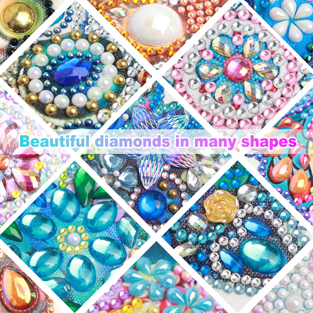 Framed Pumpkin Owl - Pearls Painting Kit DIY Diamond Painting Pearl Dot Crafts 20x20CM
