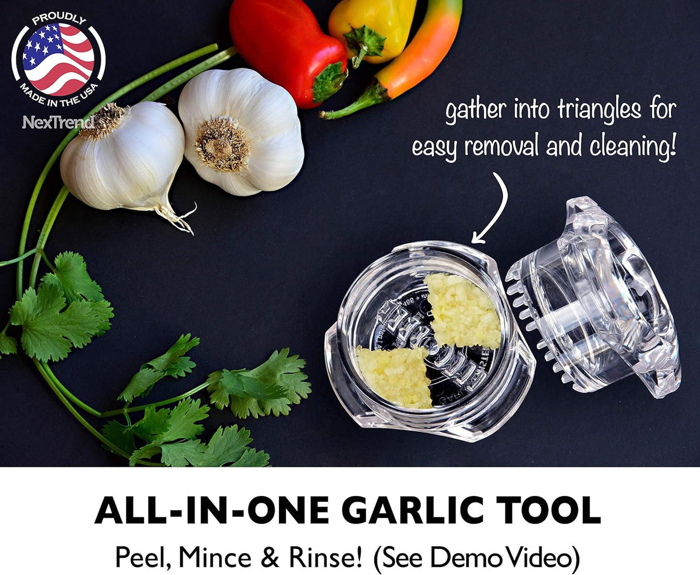 Effortless Prep: Multi-Functional Manual Garlic & Herb Twister Mincer 🧄✨