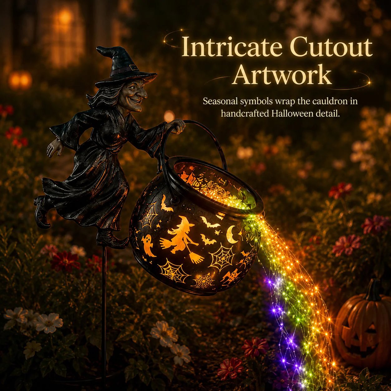 🔥Limited-time offer: 40% off 🔥Halloween Witch Cauldron Garden Lights