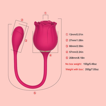 Rose Clitoris Sucking Vibrator for Women Clitoris Stimulator Nipple Sucker Vibrating Love Egg Intimate Goods Sex Toys for Adults
