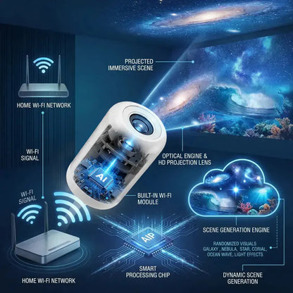 Holographic Night Light Projector