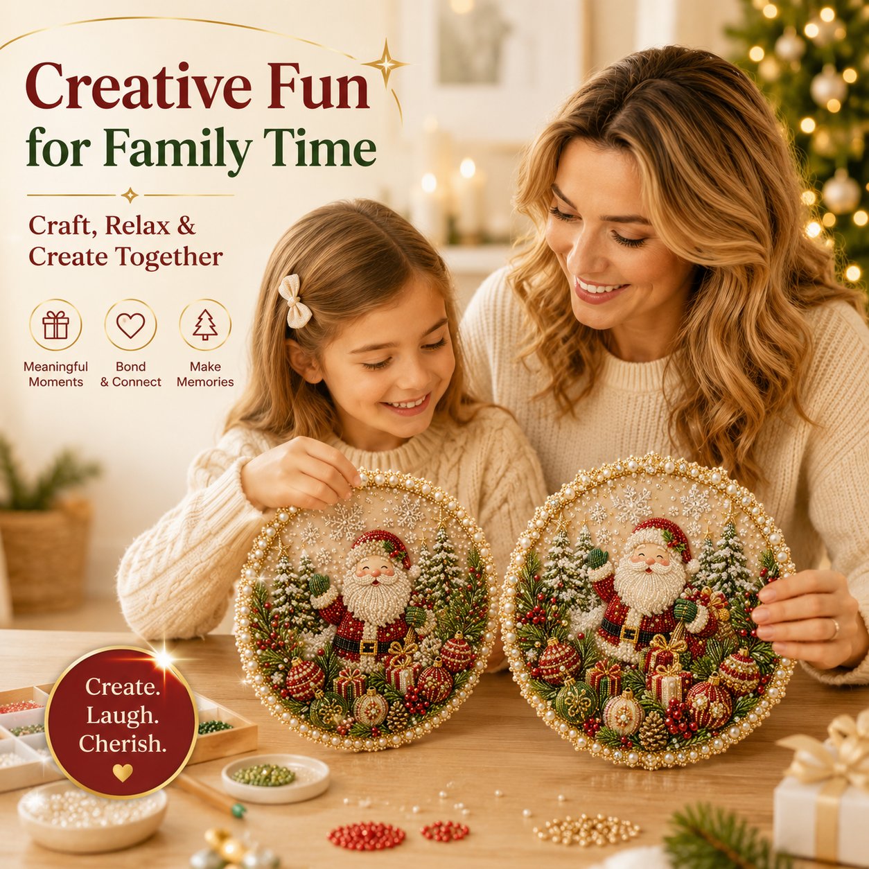 🔥Last Day 49% OFF - 🌸🌻🍂🎄 Four Seasons & Holiday Pearl Art Hanging Wreath Kit ✨