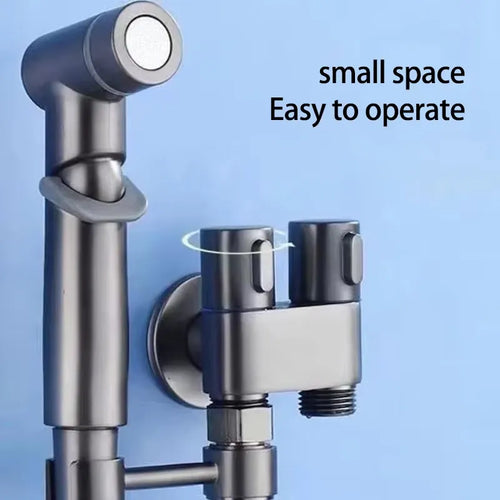 1-In-2-Handheld Out Dual Control Valve Bidet Sprayer for Toilet