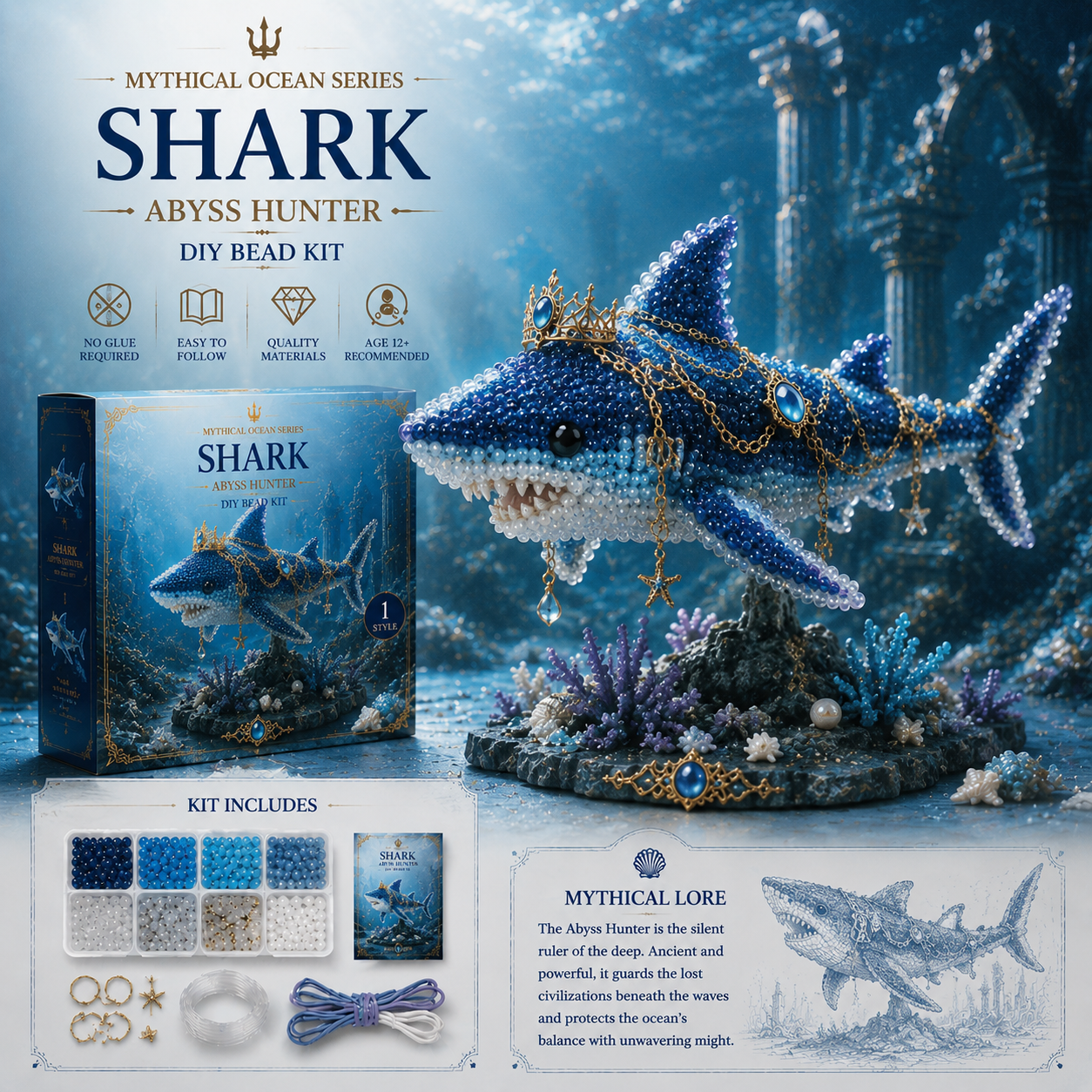 🔥Last Day: BUY 3 GET 1 FREE🌊 Mythical Ocean DIY Bead Kit