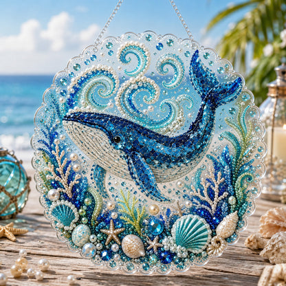 Ocean Pearl Art DIY Hanging Kit 🌊✨ – Calming Beaded Suncatcher Craft for Beach‑Lover Home Décor