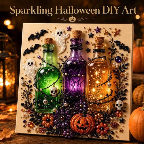 🔥LAST DAY 50% OFF - 🎃Halloween Pearl Diamond Art DIY Kit👻 (No Mess, Beginner)
