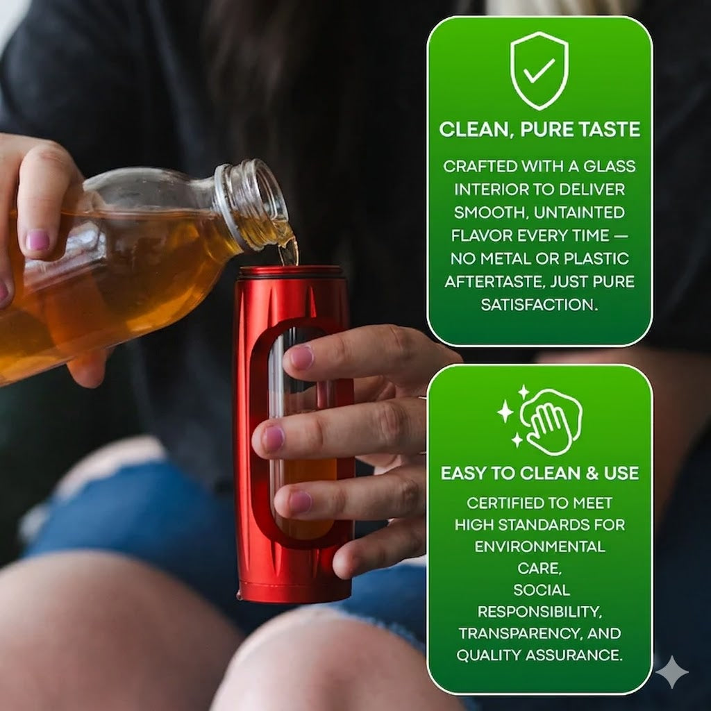 Portable Aluminum Alloy Glass Pipe