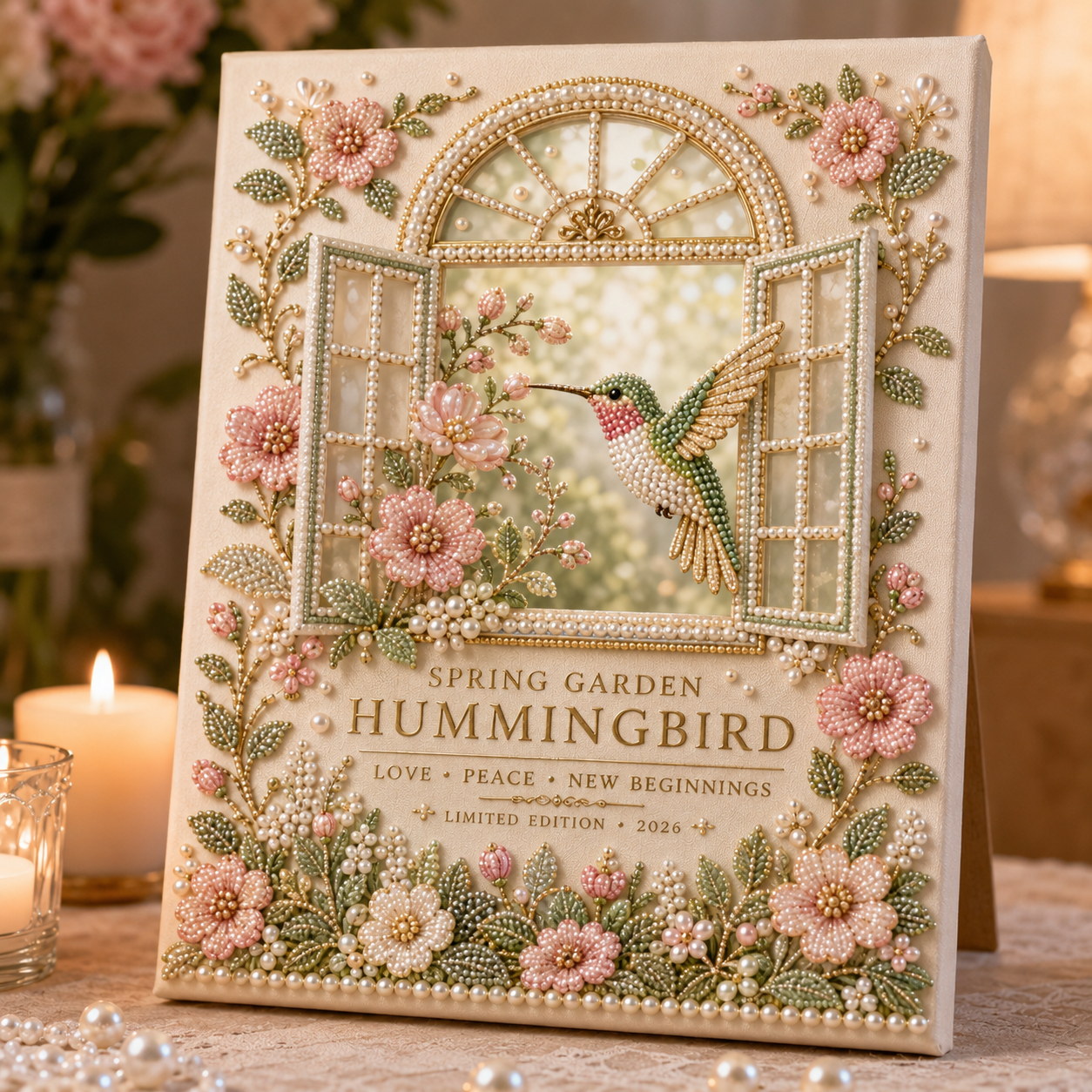 Spring Garden Hummingbird DIY Pearl Painting Kit | 2026 Limited Edition
