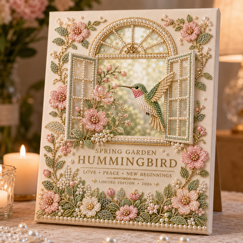 Spring Garden Hummingbird DIY Pearl Painting Kit | 2026 Limited Edition