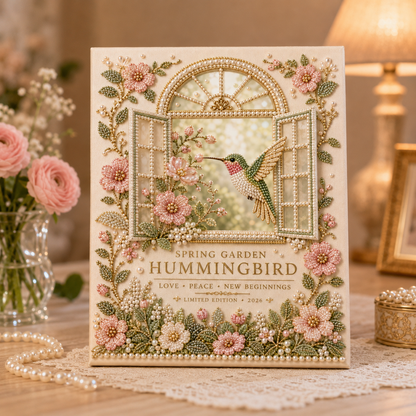 Spring Garden Hummingbird DIY Pearl Painting Kit | 2026 Limited Edition