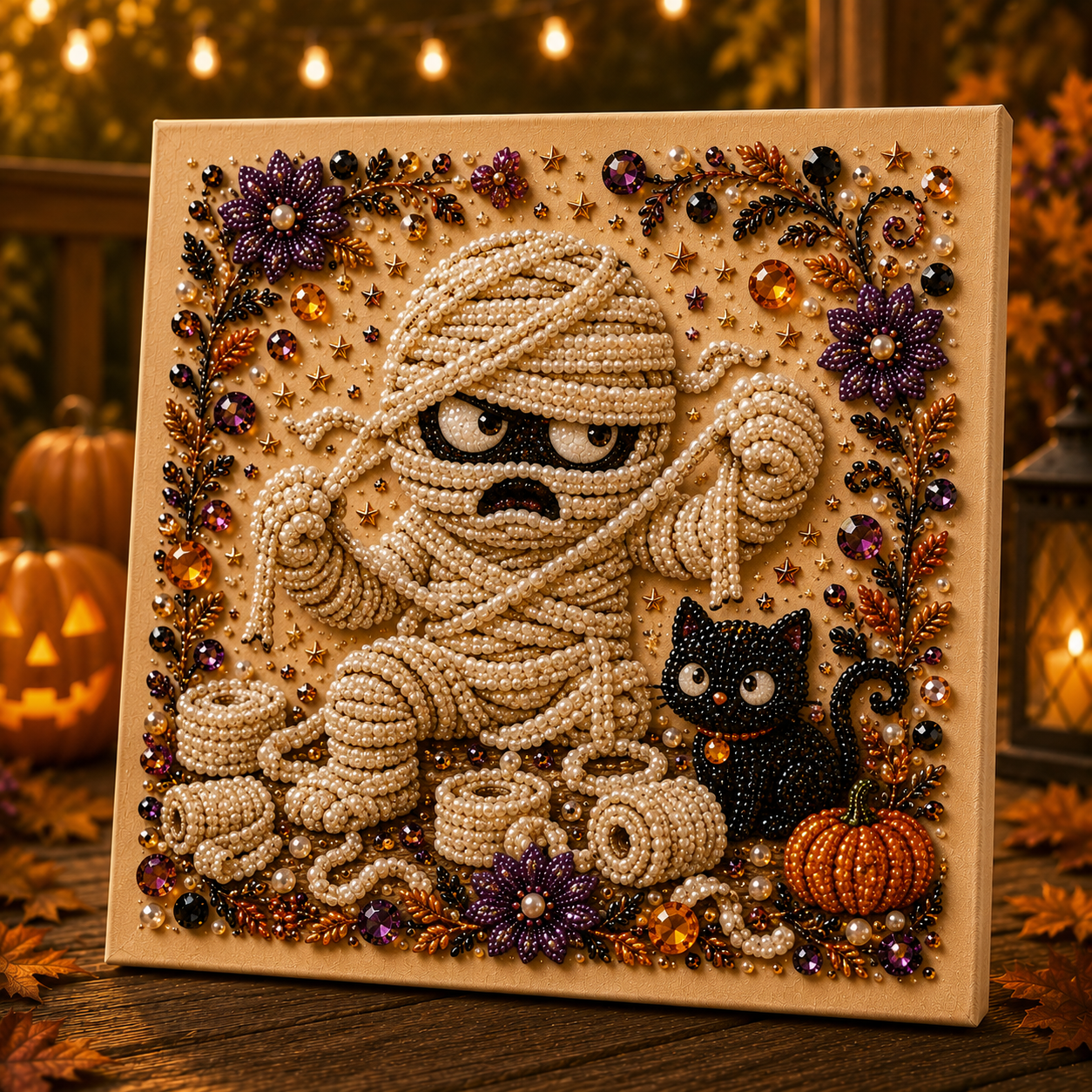 🎃 Absurd Halloween Moments Pearl Art Kit 👻🎃 – Spooky‑Cute DIY Beaded Wall Art
