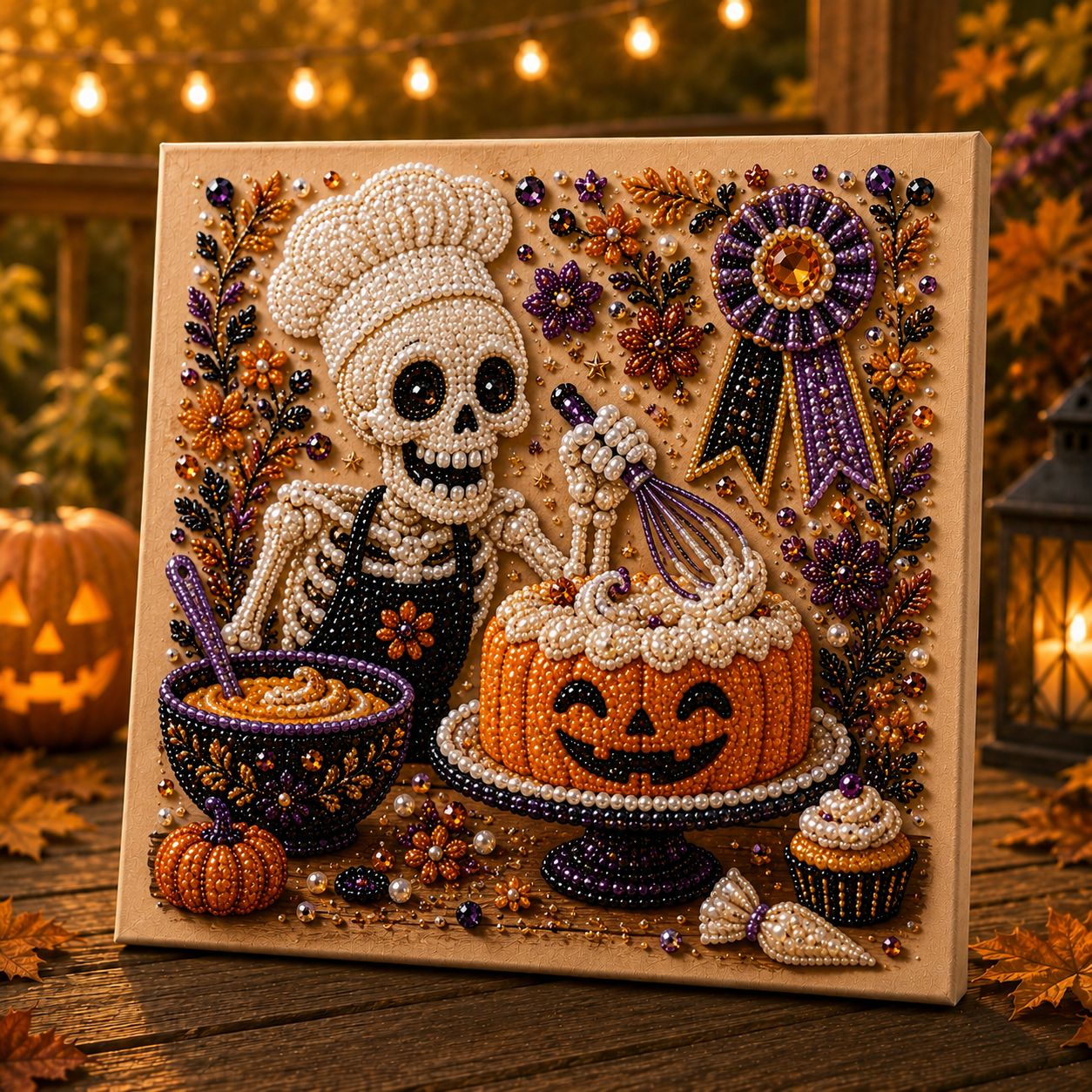🎃 Absurd Halloween Moments Pearl Art Kit 👻🎃 – Spooky‑Cute DIY Beaded Wall Art