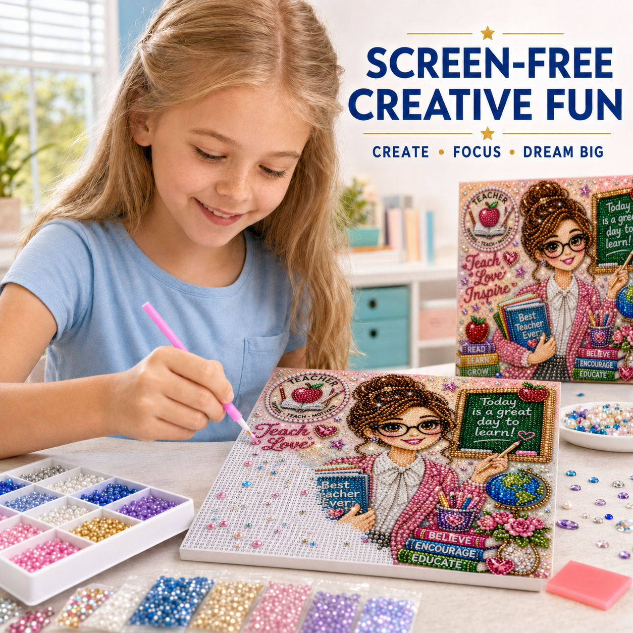 🖼️Career Dreams DIY Pearl Bead Art Kit for Kids