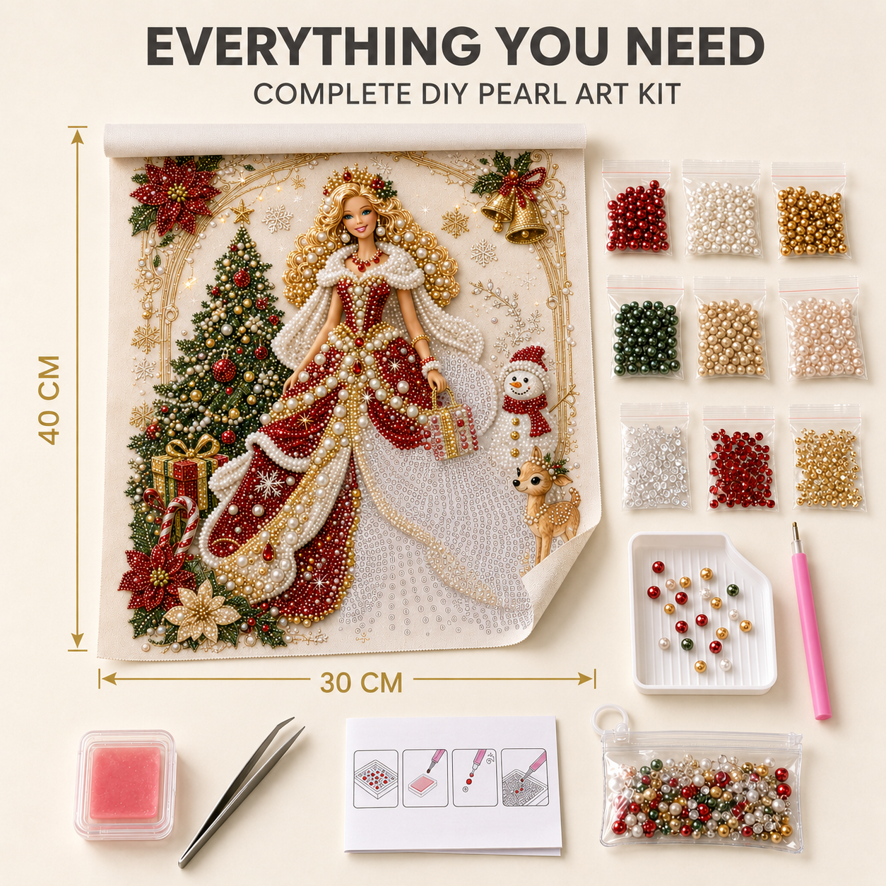 Last Day 49% OFF - Fashion Doll Pearl Art DIY Kit