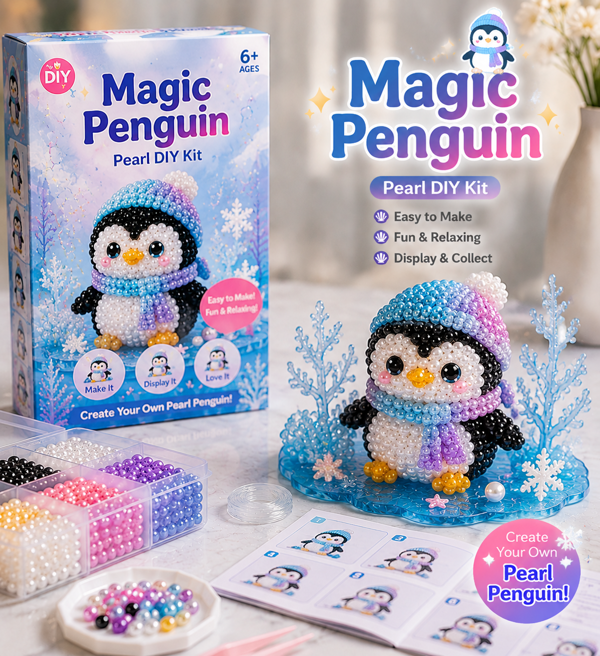 🔥Last Day BUY 3 GET 1 FREE🐚 12 Magical Ocean Friends DIY Kit – Create Your Own Adorable Sea Creatures!
