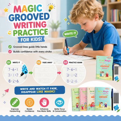 💥LAST DAY SALE 50%OFF💥📚 Kids Practice Copybook Set (4Pcs/Set)