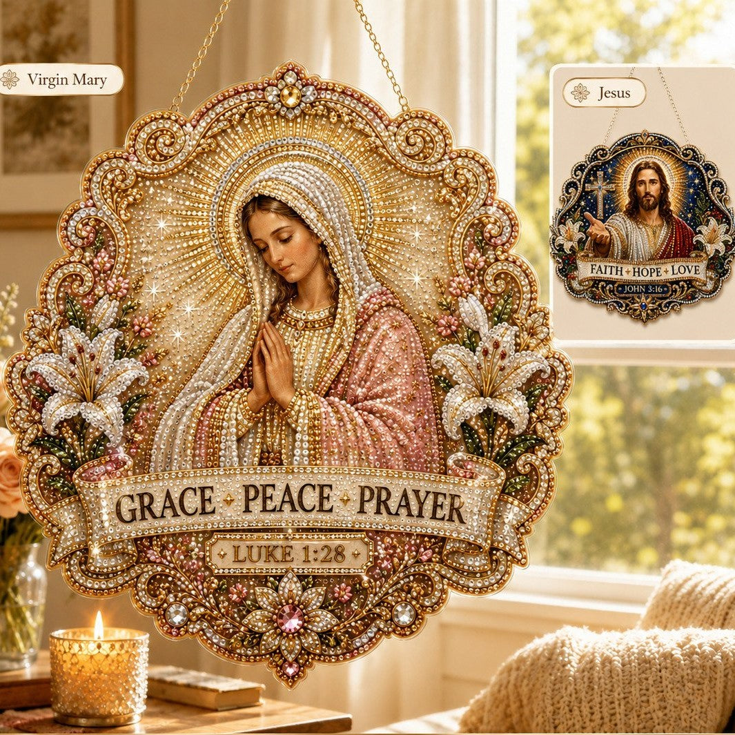 🙏✝️Christian Diamond Art Hanging Ornament Kit
