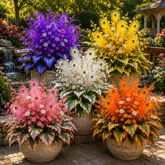 🌿🔥 Peacock Flame Hosta Corms – Stunning Colors That Brighten Any Space 🦚