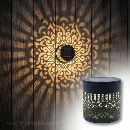 🔥Decorative Solar Mandala Garden Lights🔥 - Waterproof Metal Hollow Lantern for Patio & Yard Art