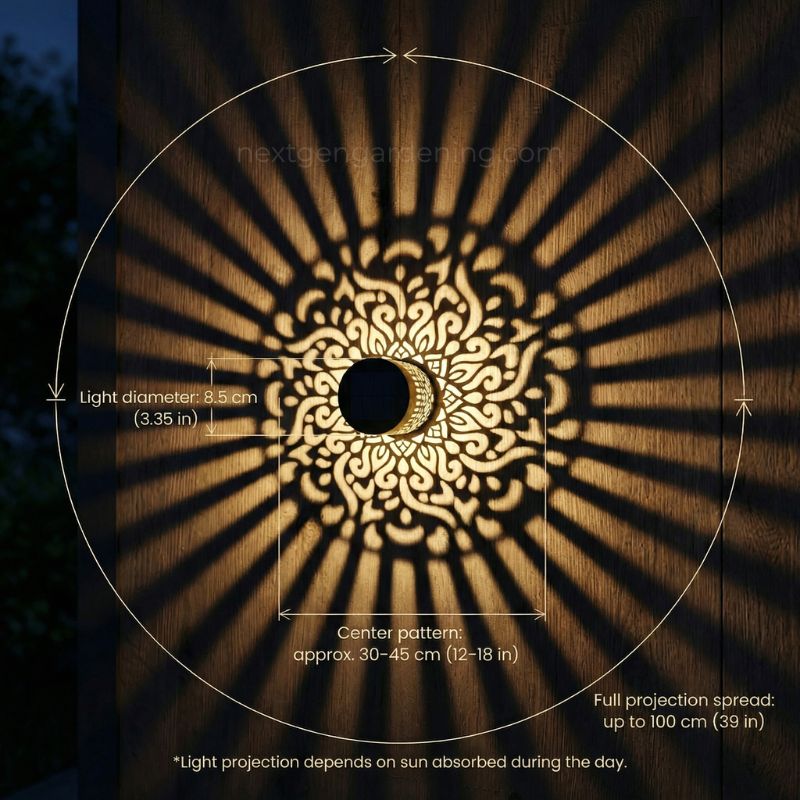 🔥Decorative Solar Mandala Garden Lights🔥 - Waterproof Metal Hollow Lantern for Patio & Yard Art