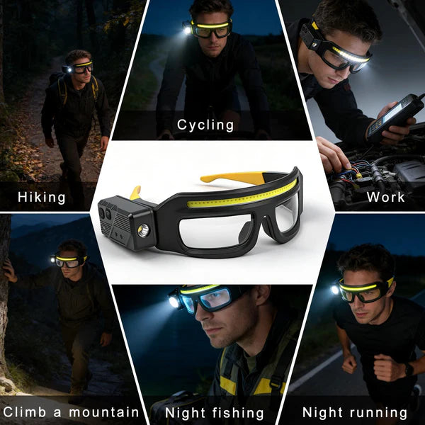 📢📢50   % OFF !!✨Rechargeable LED Glasses Headlamp