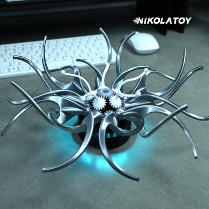 Gear & Petals: The Ultimate Kinetic Desk Sculpture & Ambient Decor 💡⚙️