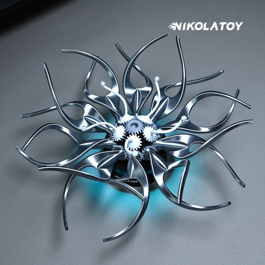 Gear & Petals: The Ultimate Kinetic Desk Sculpture & Ambient Decor 💡⚙️