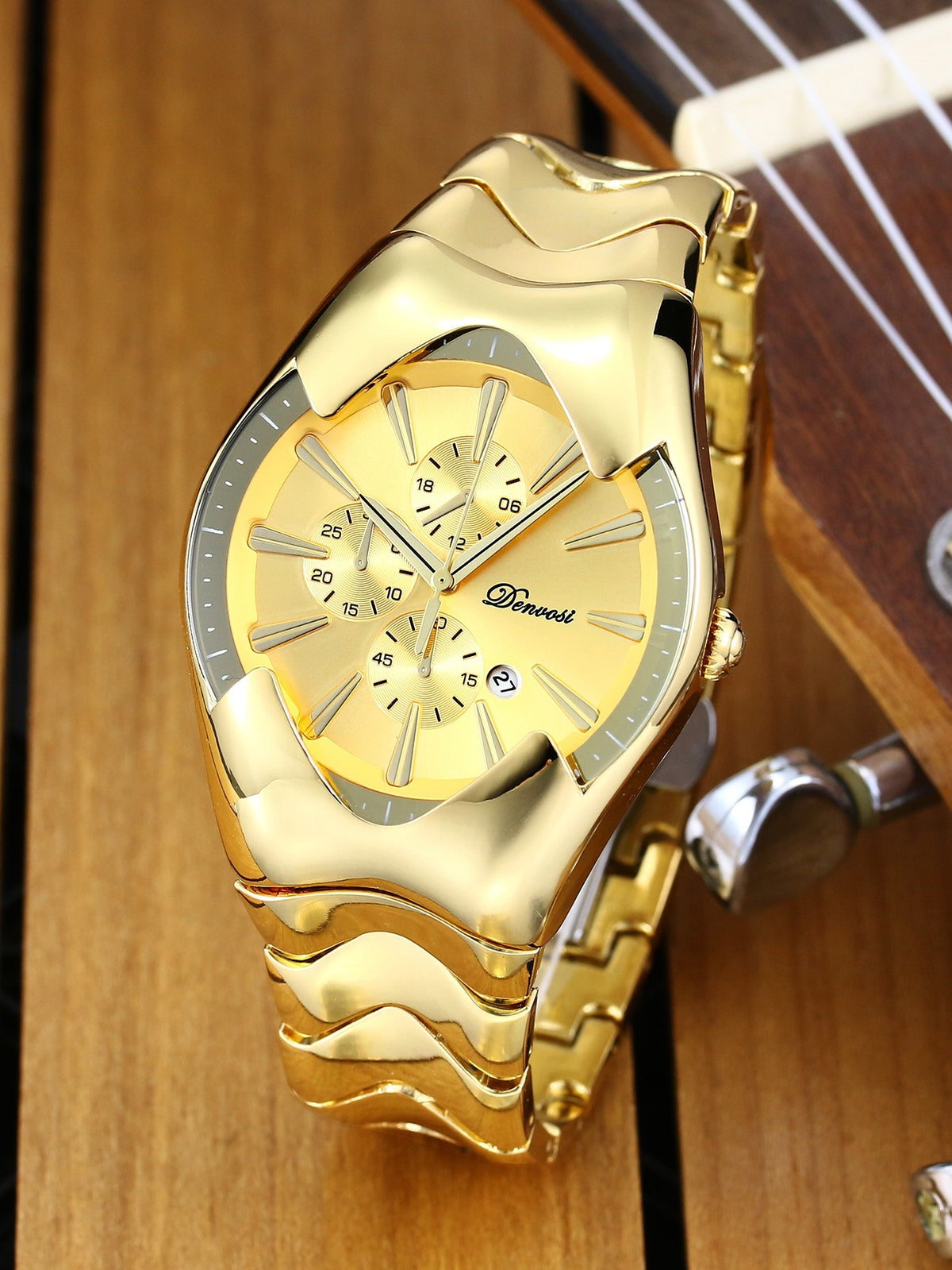 Y2K Wormhole Concept Men's Watch: Avant-garde Quartz Watch with Irregular Dial, Stylish and Unique Men's Clock