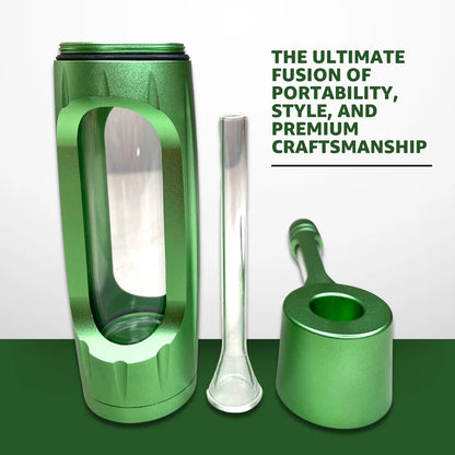 Portable Aluminum Alloy Glass Pipe