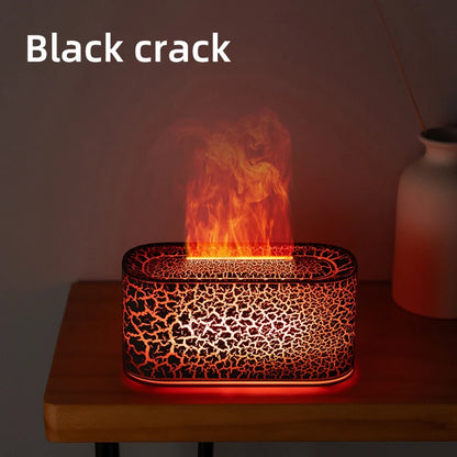 Aromatherapy Diffuser with Flame Effect, Essential Oil Diffuser and Cool Mist Humidifier, Silent Humidifier for Home and Bedroom