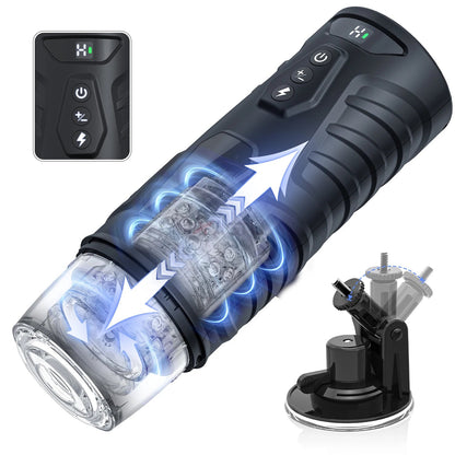 Automatic Male Masturbator 7 Thrusting Rotating Modes Mastubator Cup Electric Telescopic Sex Toy Pocket Pussy For Men Adult Toys