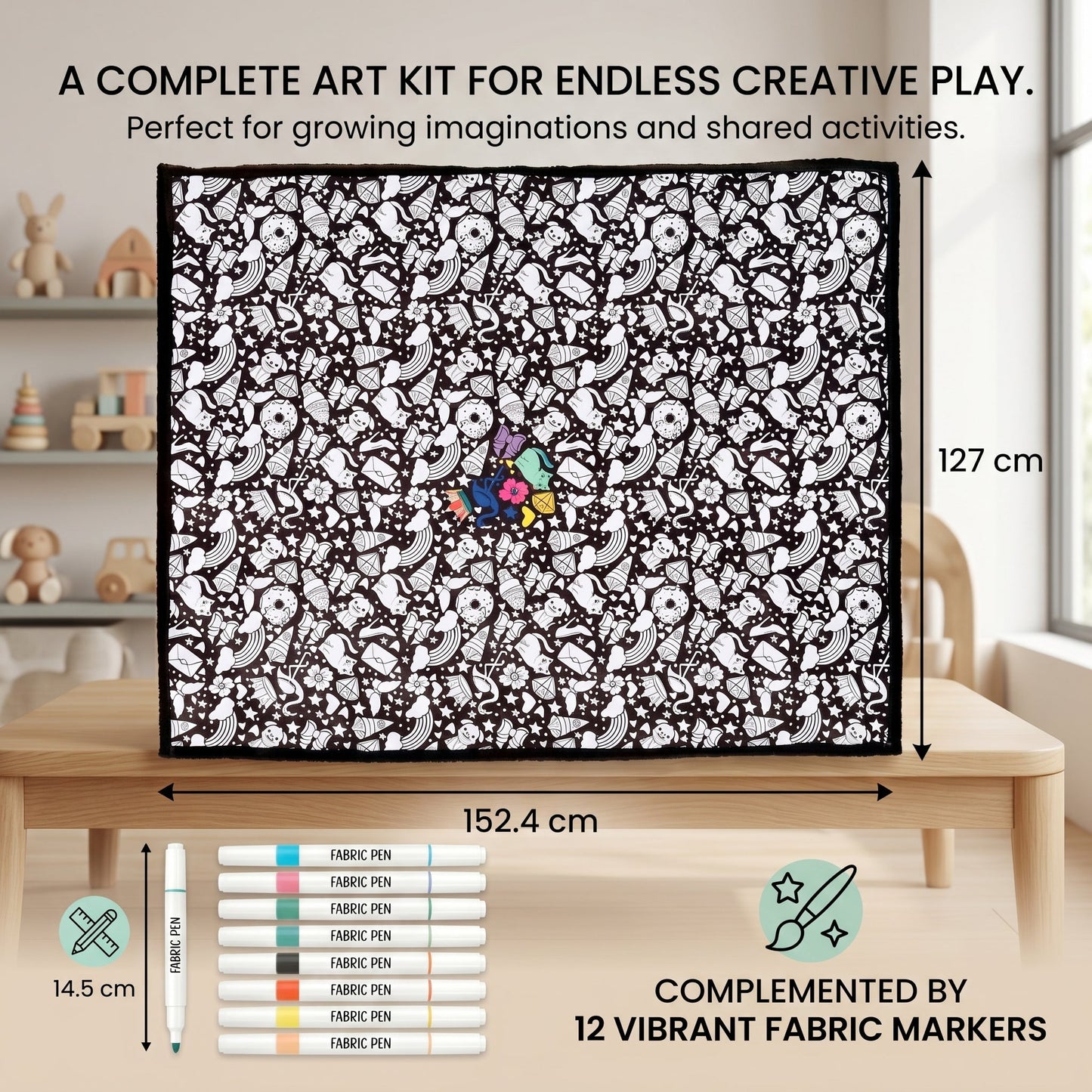 DIY Colouring Blanket with Fabric Markers