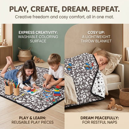 DIY Colouring Blanket with Fabric Markers