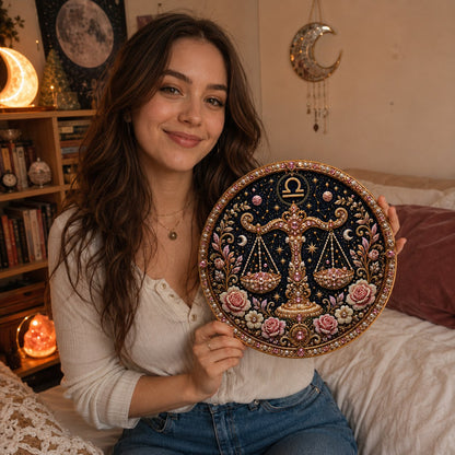 🔥 LAST DAY 49% OFF – ✨ Premium 3D Pearl 12 Zodiac Signs Art Kit | Luxury Flocked Canvas with Scratch-Resistant Non-Fading Pearl Beads DIY Handmade Astrology Decor ♈🌙💎