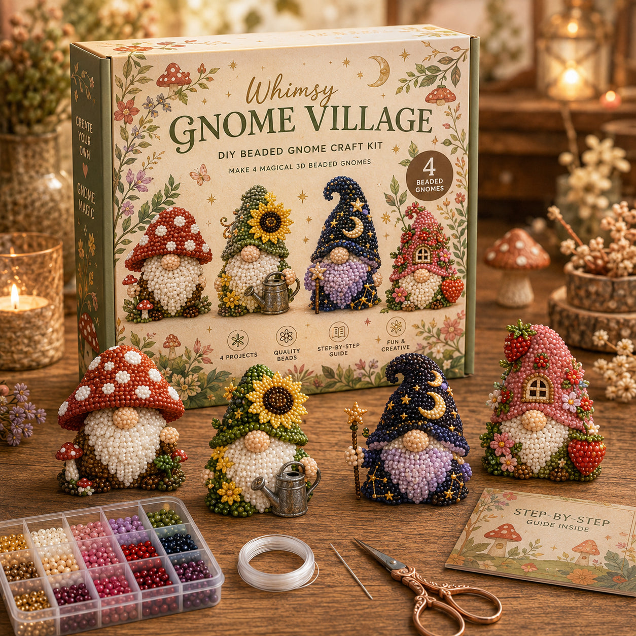 🧵✨ Creative Beaded Mini World 3D DIY Kit Collection