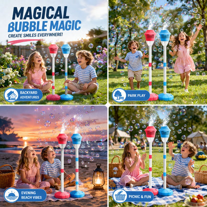🫧Adjustable Standing Bubble Machine – Fun for Kids, Perfect for Parties & Outdoor Atmosphere Lighting 🎉