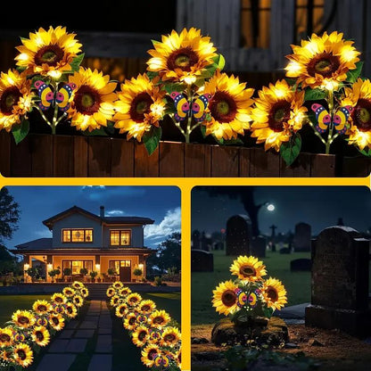 🔥🌻Last Day Sale 49% OFF🌞Solar LED Sunflower Garden Lights-29.6inch/74cm