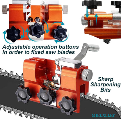 Hand-Crank Chainsaw Sharpener