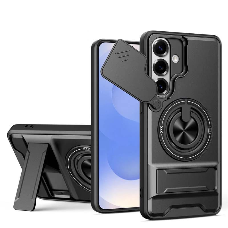 💥🏆 Flash Sale: 49% OFF! Samsung Phone Case – Sliding Camera Cover, Rotatable Ring, Magnetic Mount