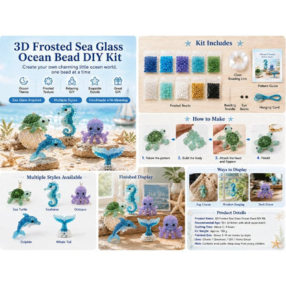 🔥LAST DAY 50% OFF - 🐳 Frosted Sea Glass-Style Beading DIY Kit✨
