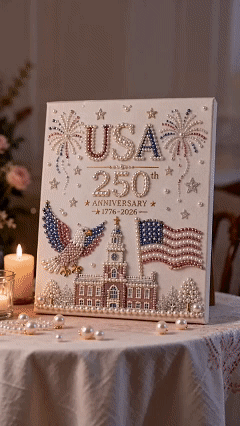 2026 Hot Sale🔥- 🇺🇸 USA 250th Anniversary DIY Pearl Painting Kit ✨❤️‍🔥