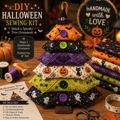 🔥Last Day BUY 2 GET 1 FREE ⭐Layered Fabric Tree Ornament DIY Sewing Kit | Beginner Friendly Handmade Seasonal Decor Gift